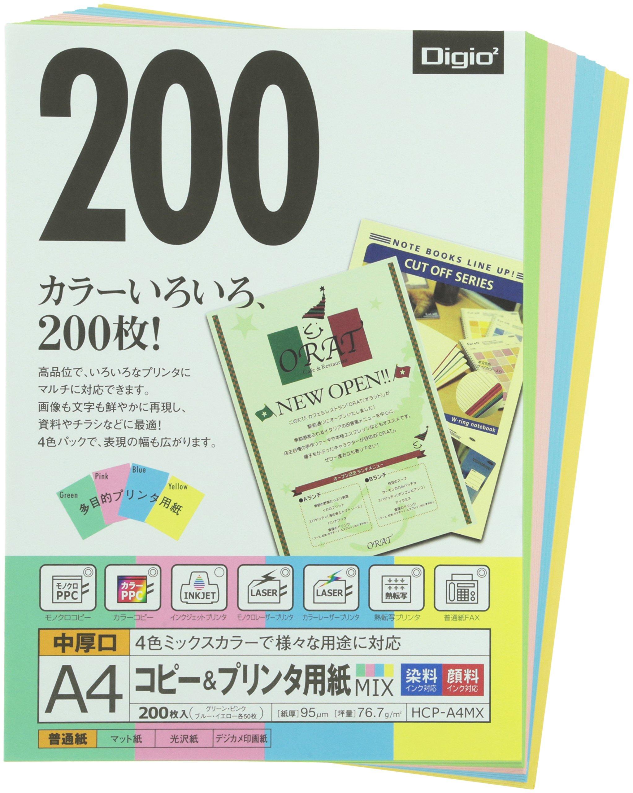 

Nakabayashi Copy & Printer Paper A4 Color Mix HCP-A4MX