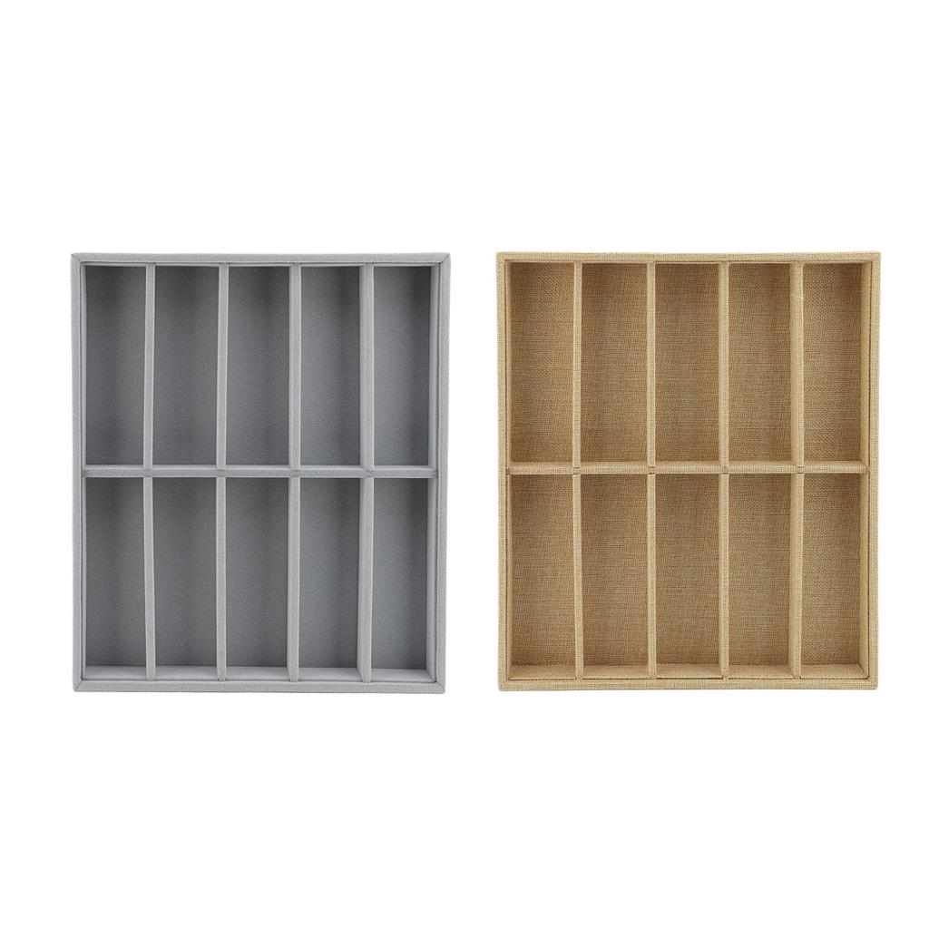 10 Grid Sonnenbrille Display Box Sonnenbrille Lagerung Organizer Fach Brillen Halter Tablett für Sonnenbrille