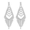 Rhinestone long fringed Internet celebrity stud earrings