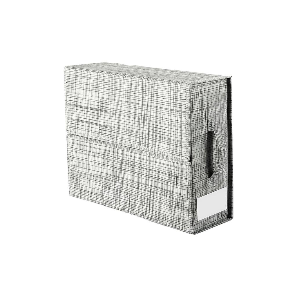 Bed Sheet Set Organizer Fabric Storage Bins Closet Foldable Bedding for Quilt