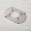 Tent Heater No-Hole Chimney Guard with Clamp Fasteners Anti-Scalding