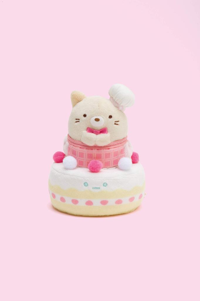 San-X Sumikkogurashi Pretend Play Series Tenori Plush Toy Set Cake & Cat (Cake Shop) MY53901