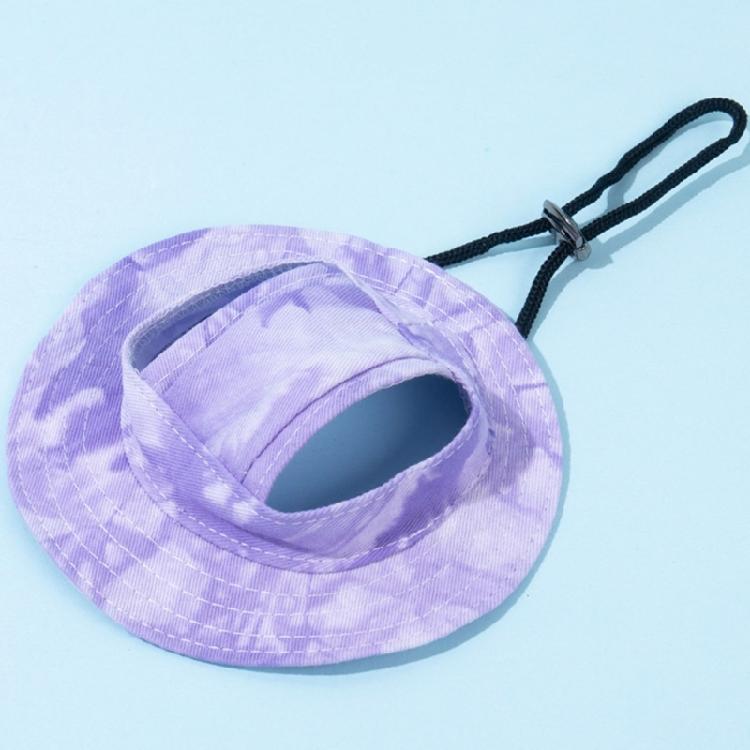 Pet Sun Protective Hat Wide Brimmed Design For Dog Cats Rabbits Lightweight Summer Accessory