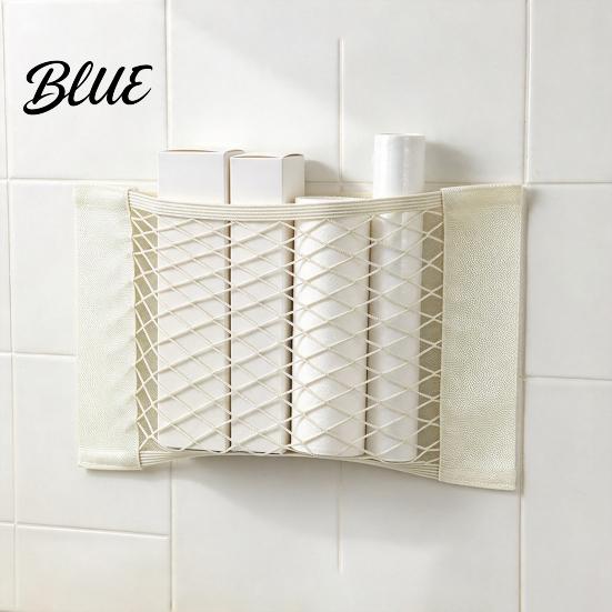 Hanging Mesh Organizer Capacity Elastic Trash Storage Wall Mounted for Closet Net Large Retractable Adhesive