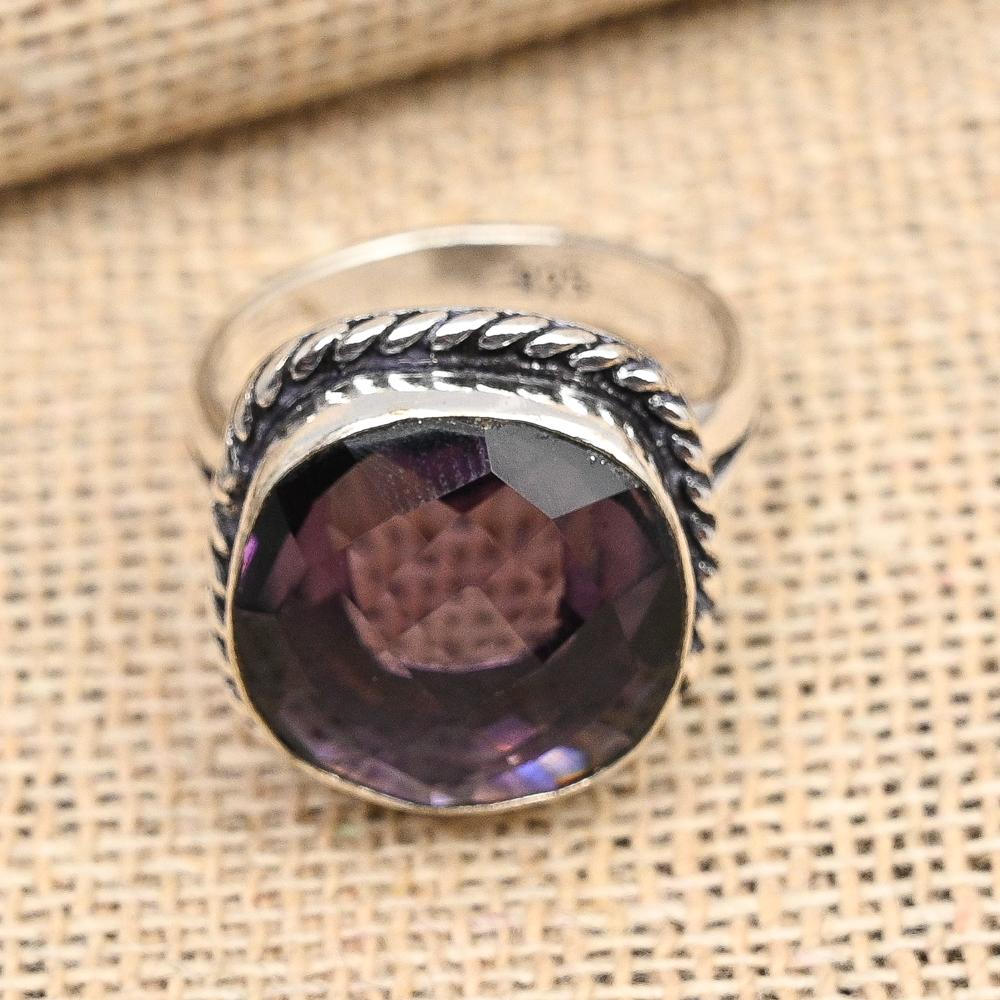 Wonderful Amethyst Gemstone Handmade Jewelry 925 Sterling Silver Ring