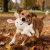 Stuffed Bunny Dog Toy Squeaky Plush Animal Dog Chew Toy Teeth Cleaning Toy for Puppy Teething Dogs Entertainment