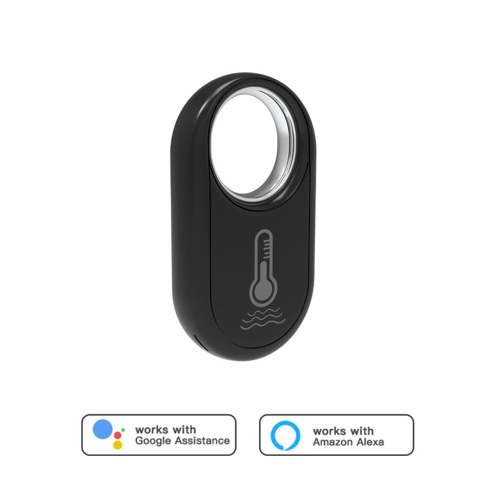 

Tuya Zigbee Smart Hanging Temperature and Humidity Sensor Detector Smart Home Humidifier Thermostat Scene Linkage App Controler Black