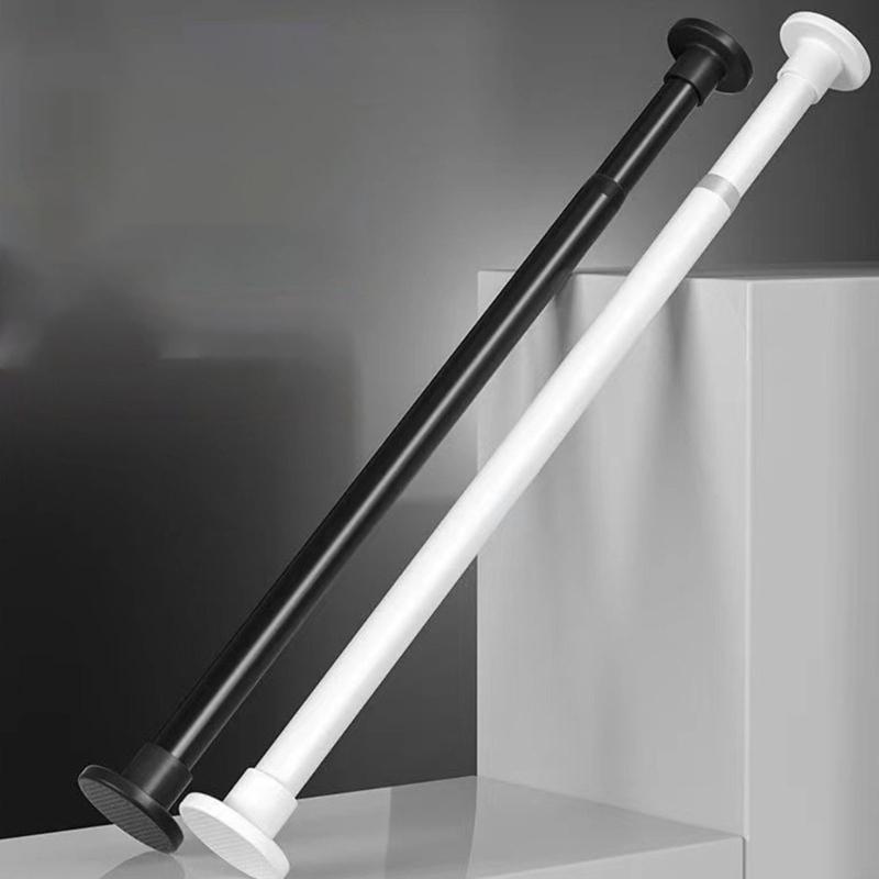 Extendable Nonslip Curtain Poles 70~120cm Practical Adjustable Length Bathroom Rail For Shower Window Drying