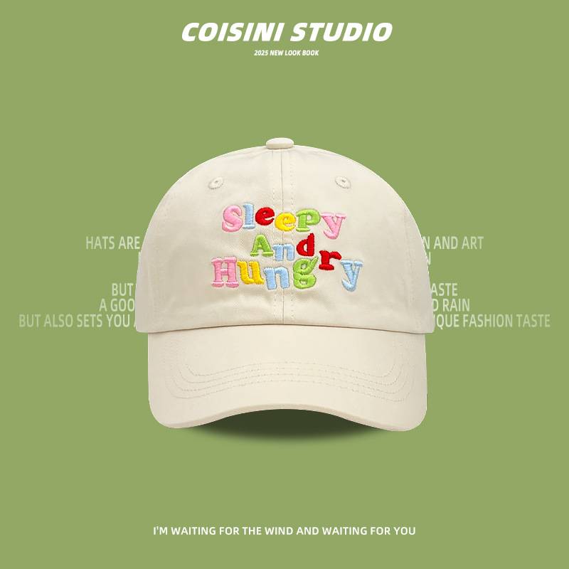 

Duckbill Korean Fashion Baseball Cap Cotton Casual Spring Summer Sunhat Women For бежевий