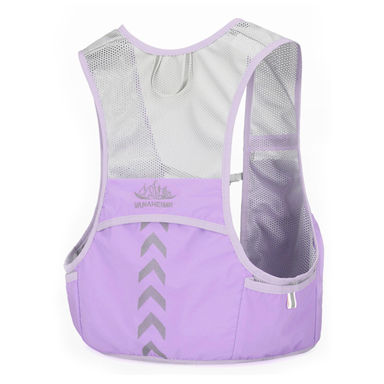 

Беговой жилет для питья, рюкзак для питья на открытом воздухе, водонепроницаемая велосипедная сумка объемом 2 л no Water Bladder фиолетовый