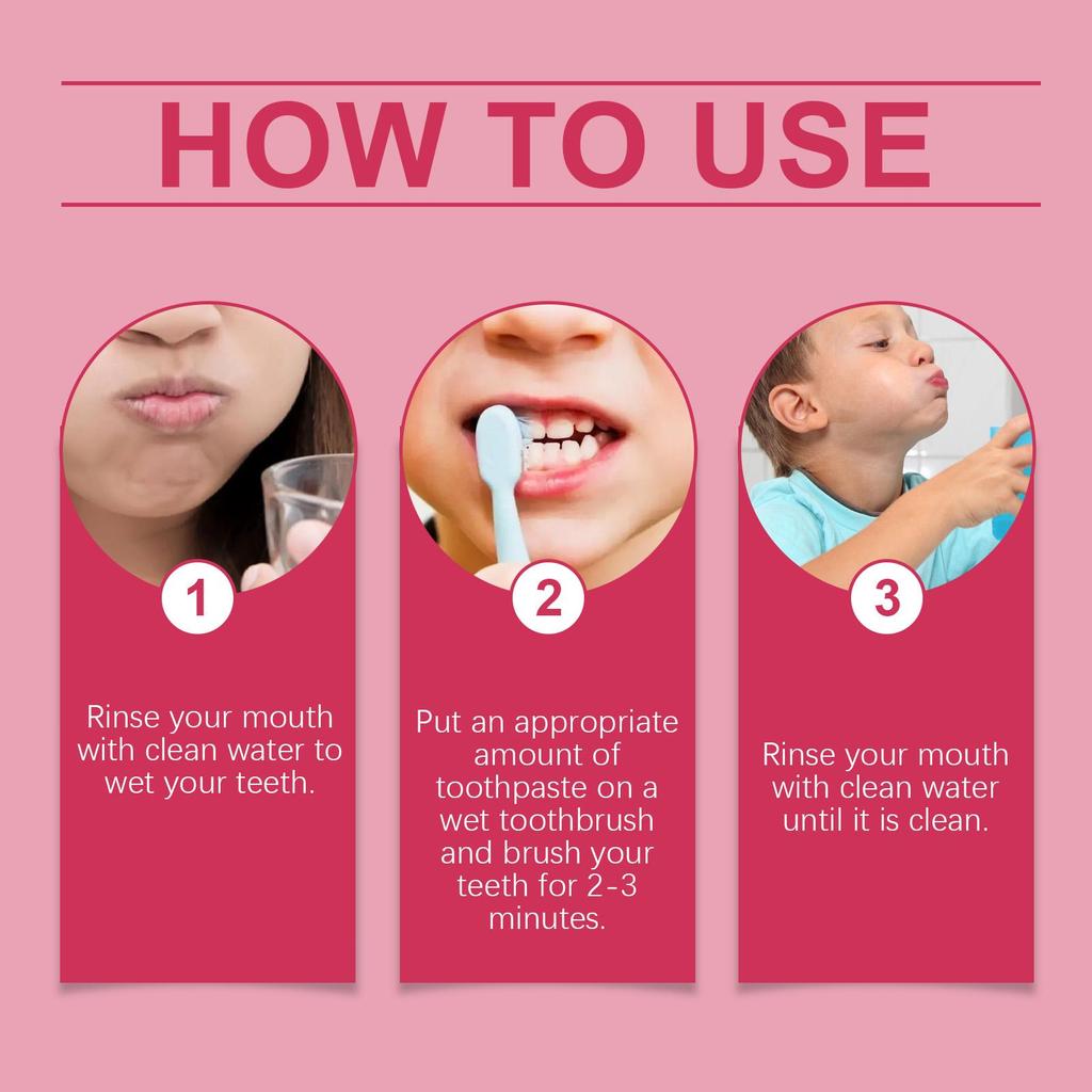 Strawberry-Flavored Kids' Toothpaste: Cleans Teeth, Prevents Cavities