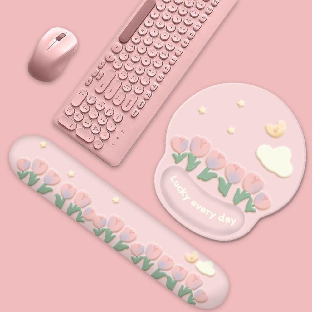 Hand Support Tulip Mouse Pad Non-Slip Mouse Wrist Rest Wrist Rest Mouse Pad  Home Decor