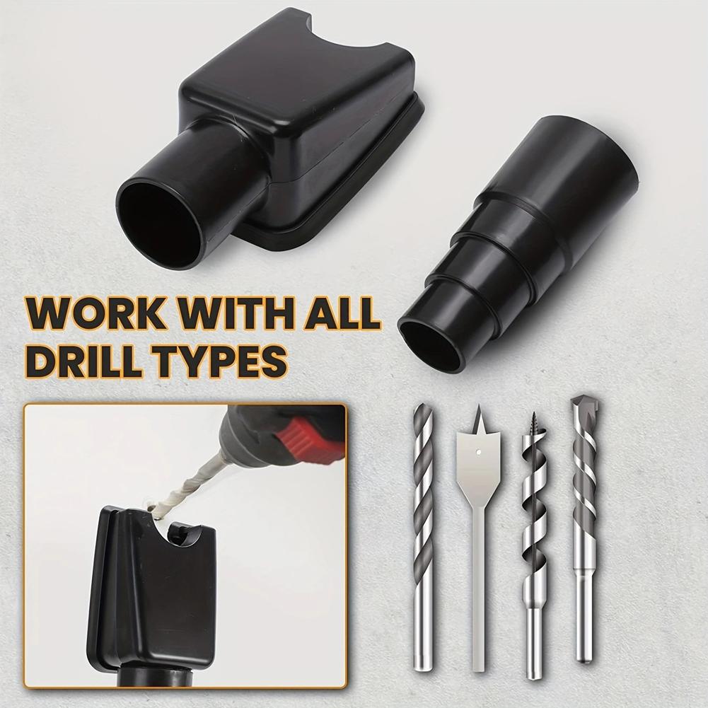 Universal Drill Dust Collector, Hands-Free Vacuum Attachment, Dust Collector for All Drill Bits Woodworking Dust Debris