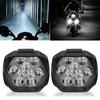 Motorcycle Headlight 9 Led 6W Dc12V Super Bright Spot White Work Light Bicycles