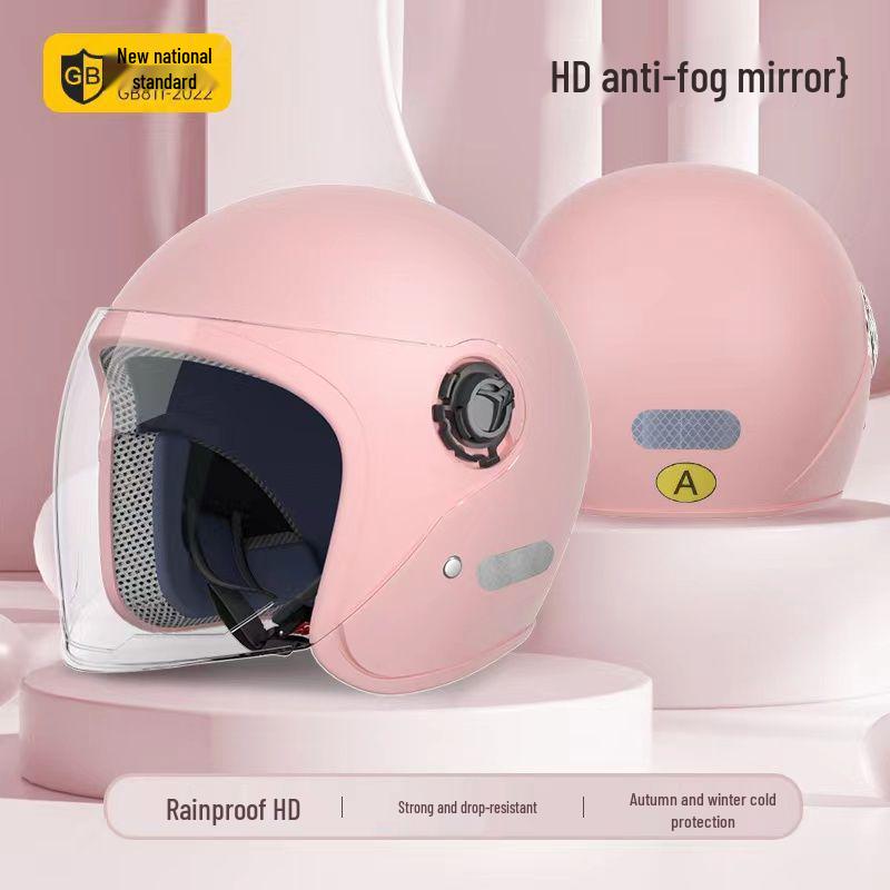 "3C Certified Warm Electric Motorcycle Helmet for Men & Women - Cold Protection for Autumn & Winter"
