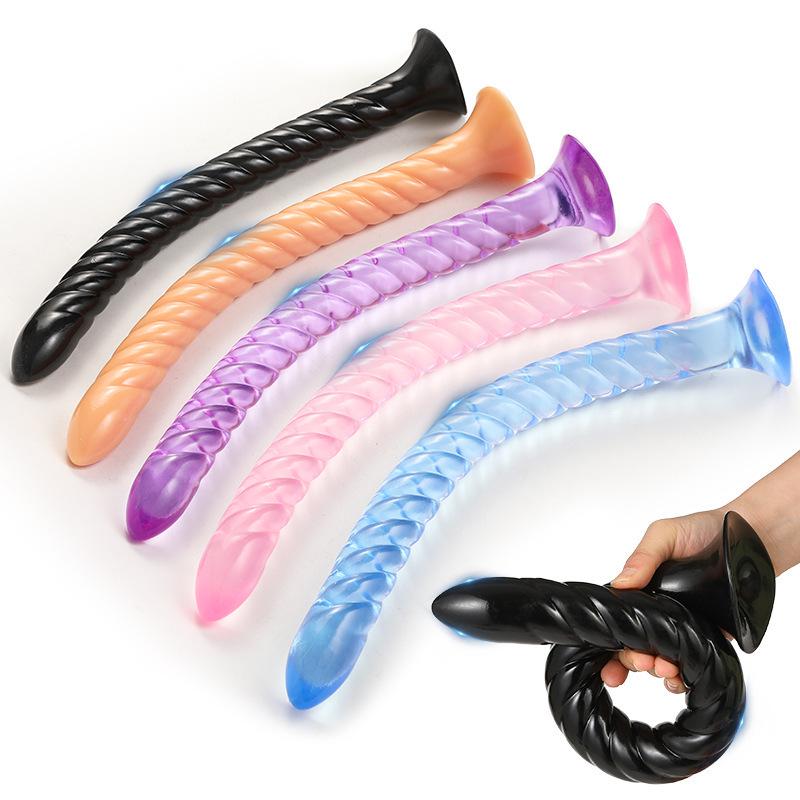 Silicone Spiral Backdoor Beads Plug - Erotic & Soft Masturbation Toy.