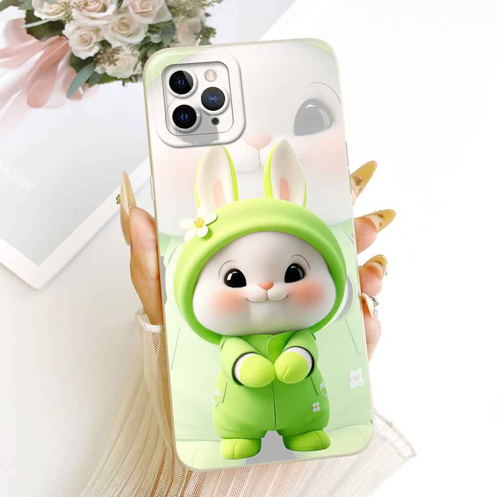 For iPhone 11 Pro Max A2218 Case Cute Cartoon Pattern Cat Silicone Back Cover For iPhone 11Pro Max A2161 A2220 Phone Cases