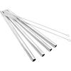 Super Big Drinking Straws Set 12" Extra Long 1/2" Extra Wide Reble 304 Food-Grade 18/8 Stainless Steel for Frozen Drinks Boba Bubble Tea Smoothies