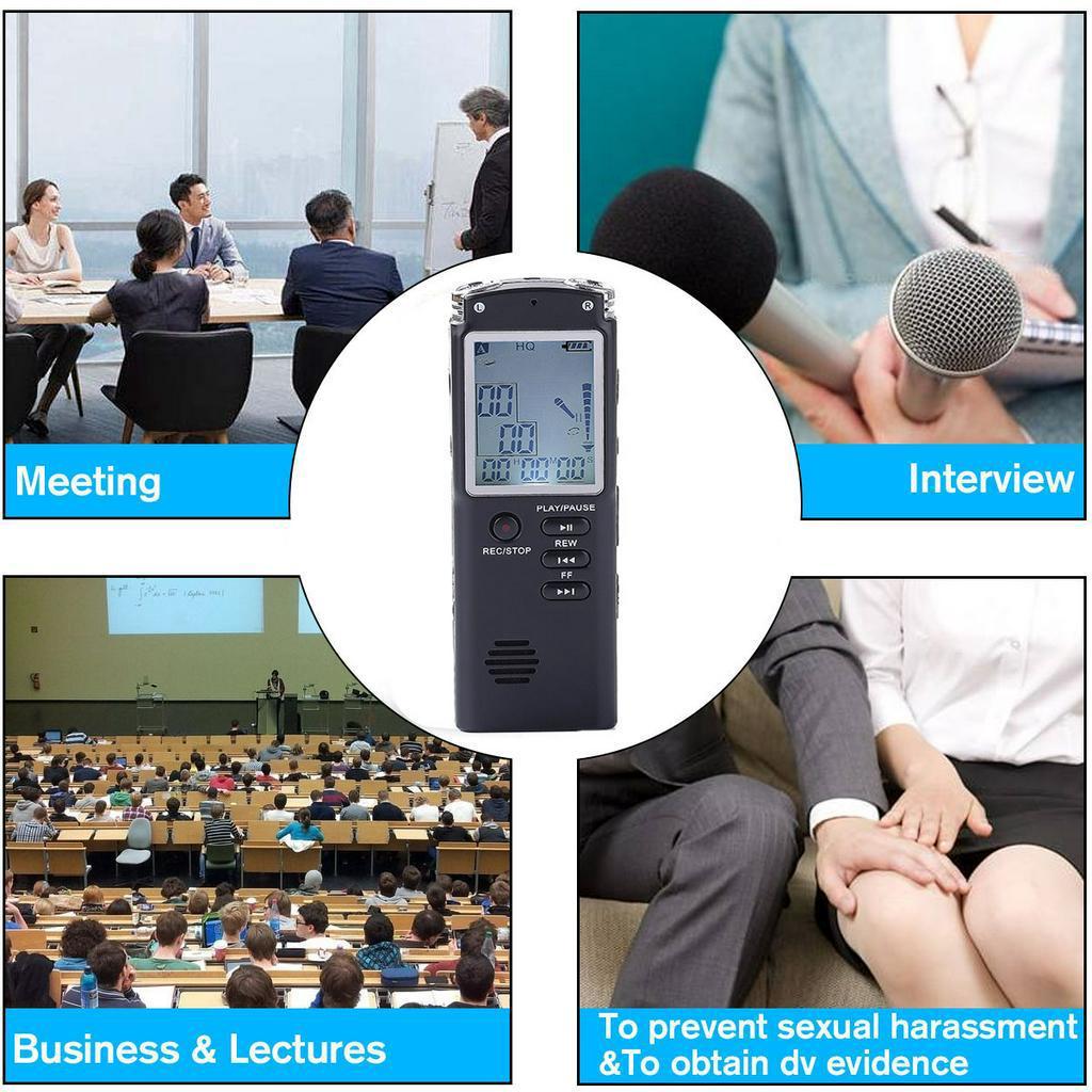 Professional USB Voice Recorder 96 Hours Dictaphone Digital Audio Voice Recorder Speaker WAV MP3 Player 8/16/32GB