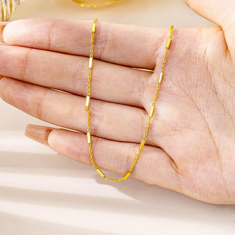 Luxury Gold Geometric Choker Necklace - Minimalist, Long-lasting Color Retention