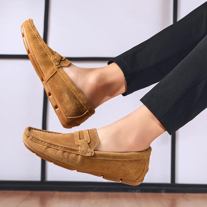 Модные мужские мокасины весна осень модная обувь лодочки мужские брендовые мокасины — фото 3