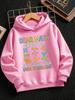 Warmer Winter-Kapuzenpullover für Jungen & Mädchen – Lässiger Pullover mit Buchstaben-Print, Langarm-Kapuzenpullover für Outdoor-Sport