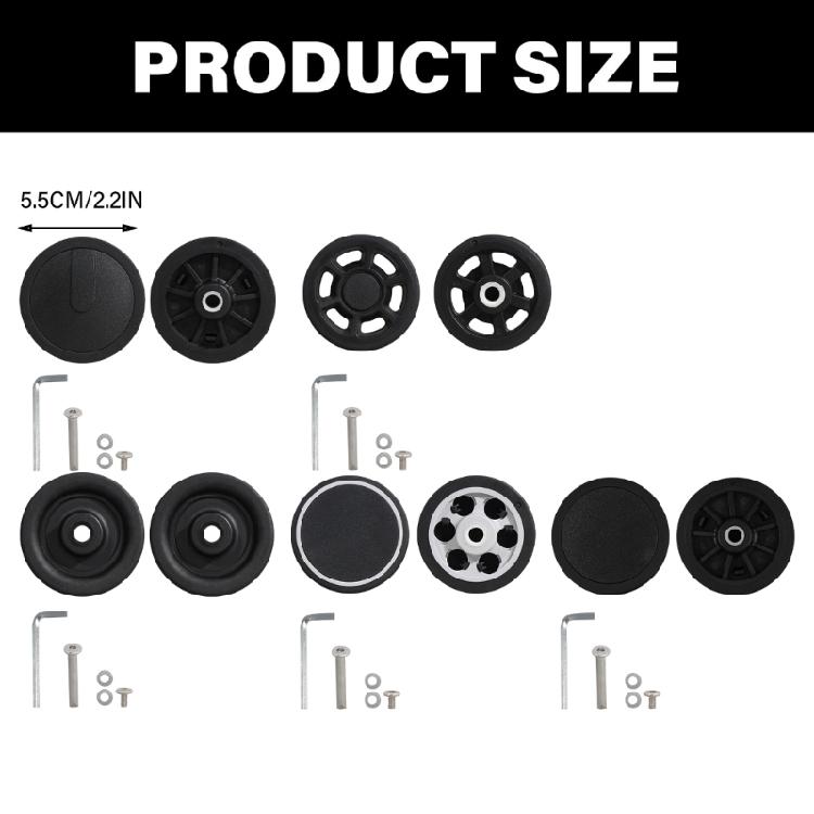 1 Pièce Roulettes Silencieuses Multi-Directionnelles pour Bagages Remplacements de Roues en PVC Manœuvrabilité Sans Effort pour les Voyageurs Fréquents