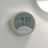 Half-moon digital bathroom suction silent waterproof clock