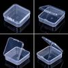 Hot Selling Plastic Box Square Storage Box Packaging Box Jewelry Ring Hair Clips Storage Box Translucent PP Geometric Waterproof
