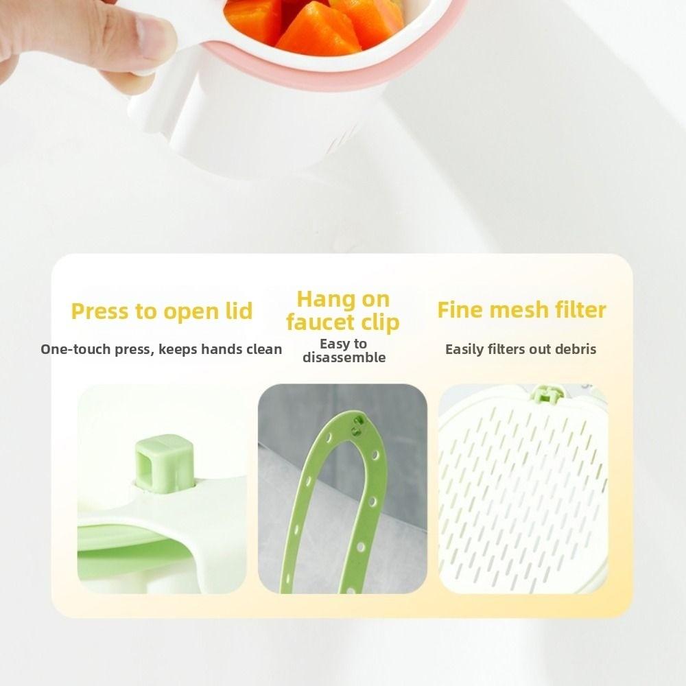 Detachable Kitchen Garbage Filter Creative Automatic Dumping Filter Basket  Household