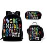 Brain Secret Service Inside Out Cartoon Three-Piece Set School Bag School Bag School Backpack Backpack