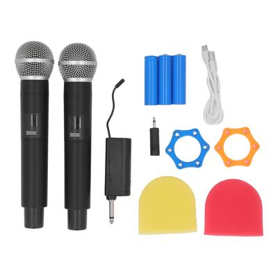 Wireless Microphone Set of 2 Professional Rechargeable Handheld Karaoke Mic System with Receiver