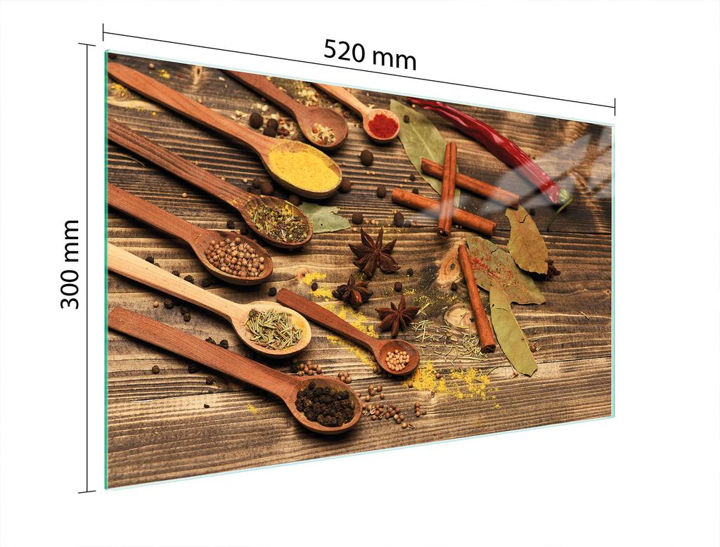 TABLA DE CORTAR DE CRISTAL 52x30 ESPECIAS
