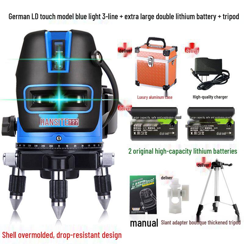 High Precision Automatic Infrared & Green Light Laser Level with 2, 3, 5-Line Projection