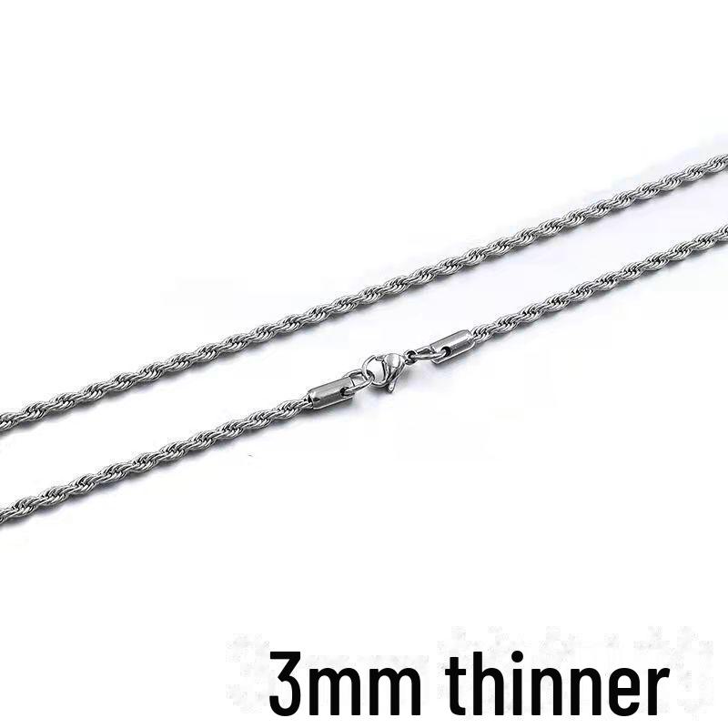 Unisex Halsband med Ormkedja i Titanstål i Koreansk Stil - Trendig Hip-Hop Accessoar