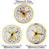 Elegantes rundes Uhrwerk mit römischen/arabischen Ziffern, Gold-/Silber-Zieroption, kleine Uhr für Heimbüros