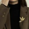 Luxury Wheat Ear Brooch: Elegant, Versatile Pin for Professional Suits and Fashionable Japanese-Korean Styles.