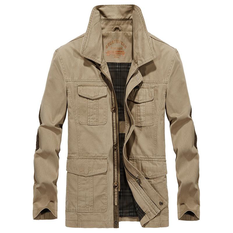 Men's New Spring and Autumn Jacket Men's Medium and Long Youth Thin Tooling Jacket