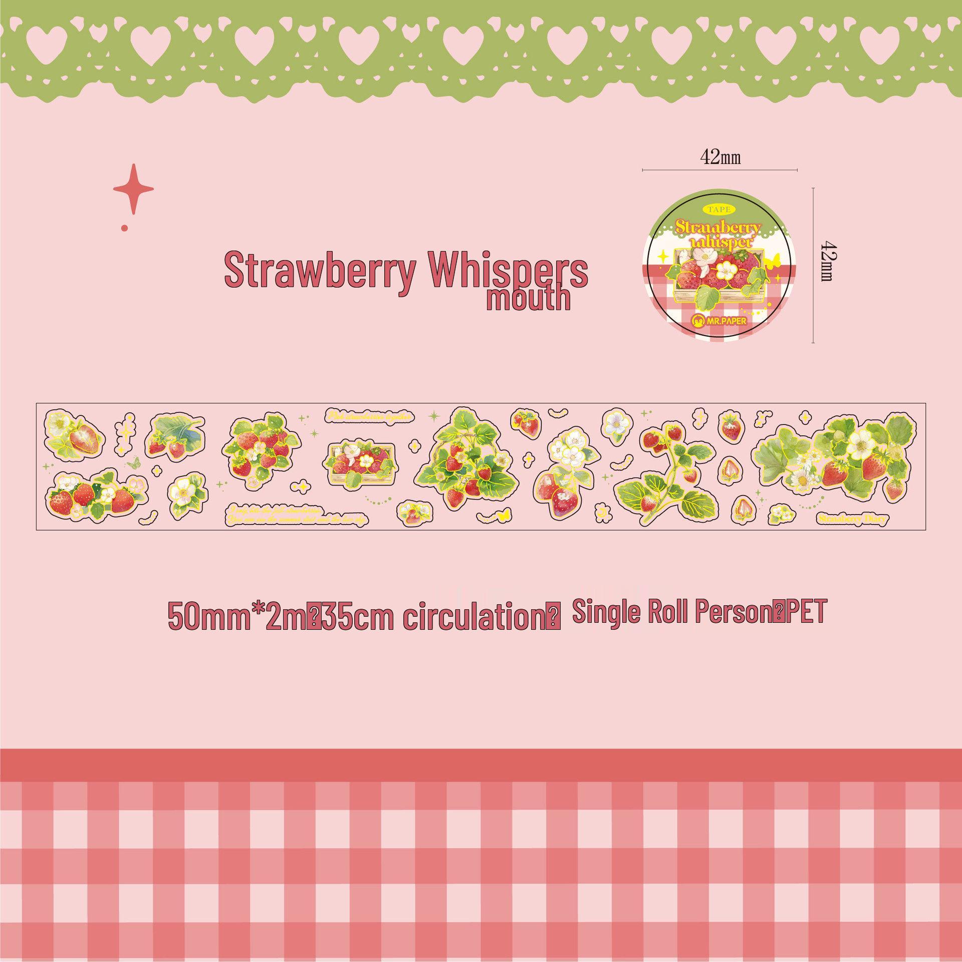 Mr. Paper Romantic Fruit Series Tape: Journal DIY Decorative Fruit Illustration Stickers
