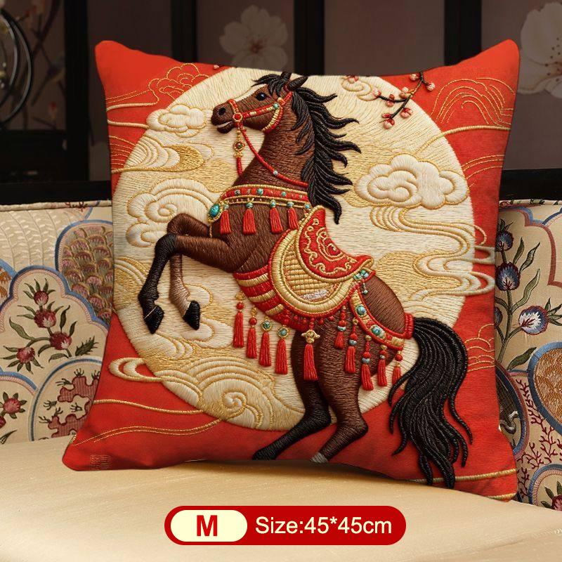 Throw Pillow Cushion Cover Horse Print Luxury Modern Fashion Style Couch Sofa Pillow Covers Bedroom Living Room