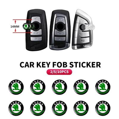 Nuovo Adesivo Logo Auto Fob da 14 mm Per Chiave Telecomando Auto Per Octavia Rapid Kodiaq Karoq Superb Fabia Kamiq VisionS