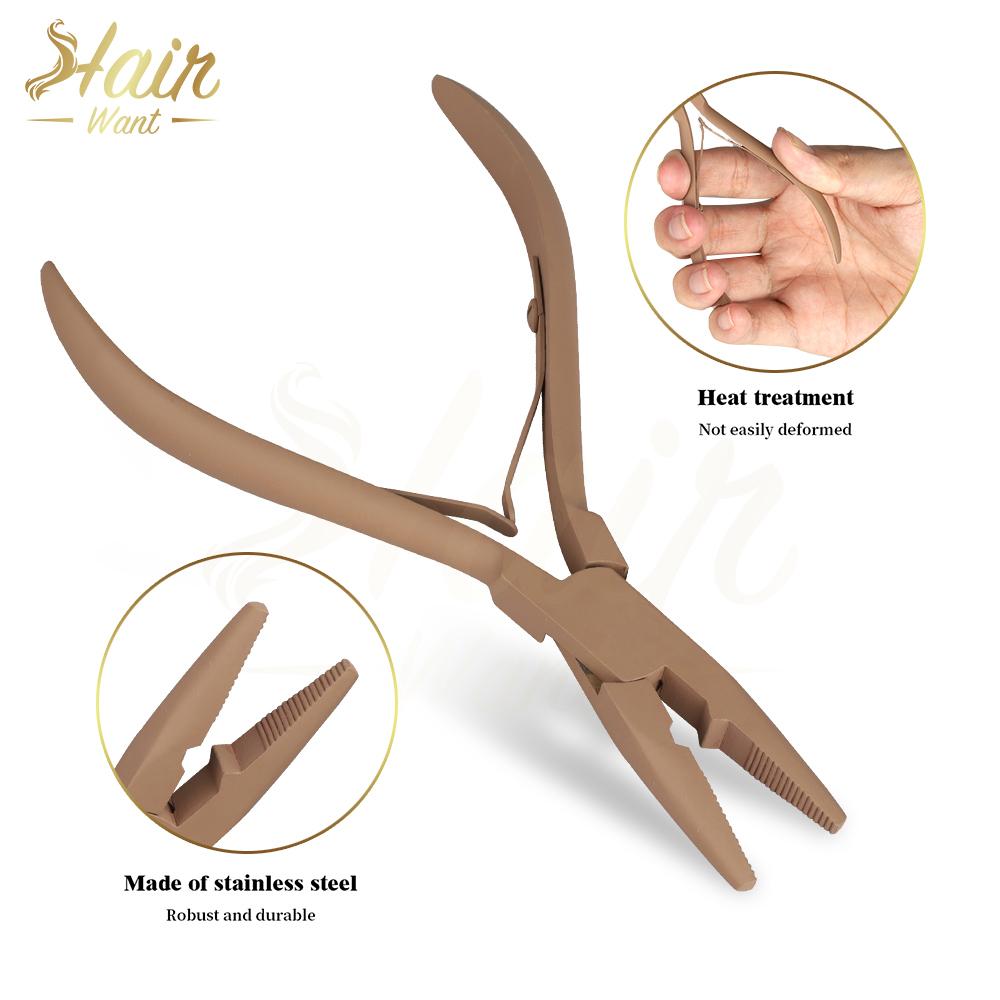 Hair Extension Pliers Stainless Steel Micro Beads Link Closer Microlinks Pliers for Hair Tinsel Feathers Extensions