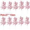 10/5PCS Christmas Glitter Artificial Pine Branches Xmas Tree Hanging Ornament Leaves Fake Plants Flower New Year Home Decoration