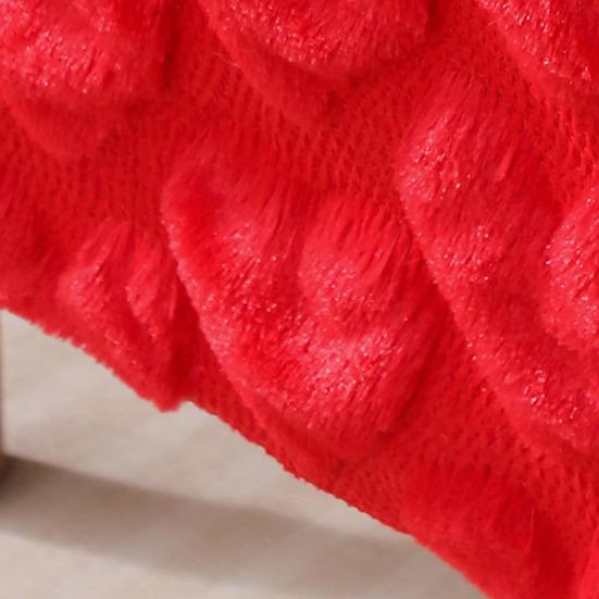 Valentine's Day Table Runner Plush Love Heart Table Runner Fuzzy Heart Romantic Table Runner for Home Dining Table Anniversary Wedding Party