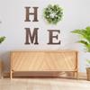 Home Letter with Wreath Farmhouses Decors Wood Decorative Sign for Bedroom Livingrooms Entryways Kitchen Housewarming