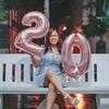 32-Inch Digital American Version Of Thin Rose Gold Medium Digital Balloon 0-9 Aluminum Film Balloon Floating Air Ball