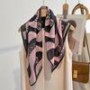 Damen Druck Quadratischer Schal Mode Retro Bandanas Leicht Flecken Halstuch Stirnband