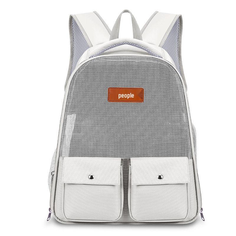 Foldable Transparent Cat Backpack - Portable Double Shoulder Outdoor Carrier