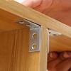 10/50Pcs L-Shaped Corner Brackets 90° Metal Corner Connector Shelf Wall Bracket Fixing Household Furniture Hardware Accessories