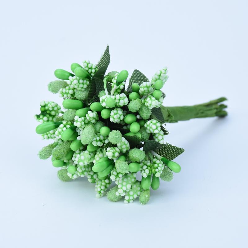 

12 Pieces Decorative Flowers Wreaths Fake Plants Stamen Scrapbooking Christmas Decorations for Home Wedding Artificial Flowers